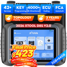 XTOOL D8S V2.0 Auto Diagnostic OBD2 Scanner E...