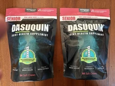 2 New Packs 84ct Dasuquin Senior Joint Health Supplement For Lg Dogs Exp 09/2027