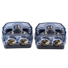 Bumbesti 2 Way 0/2/4 Gauge in 0/2/4 Gauge Out Amp Power Distribution Block fo...