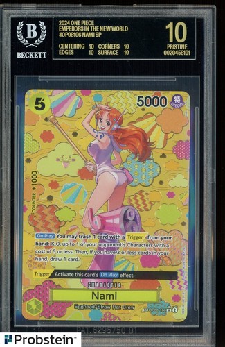 2024 One Piece Emperors in The New World OP08106 Nami SP BGS 10 BLACK LABEL