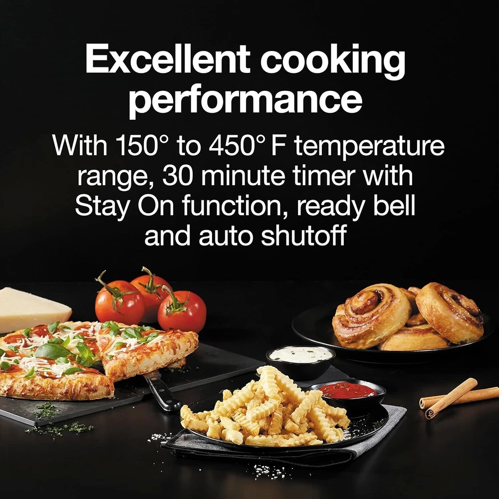 1500W Air Fryer Toaster Oven Combo with Convection Bake Broil & 4 Functions