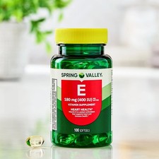 Vitamin E Heart Health Dietary Supplement Softgels, 180 mg 400 IU , 100 Count