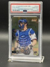 2021 Topps Stadium Club Chrome Orange Refractor Sam Huff /25 PSA 10