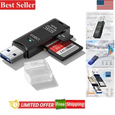 High-Speed 2-in-1 SD Card Reader with USB 3.0 - Compatible with All Systems