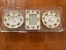 3 Royal Albert Old Country Roses Mini Small Picture Frames