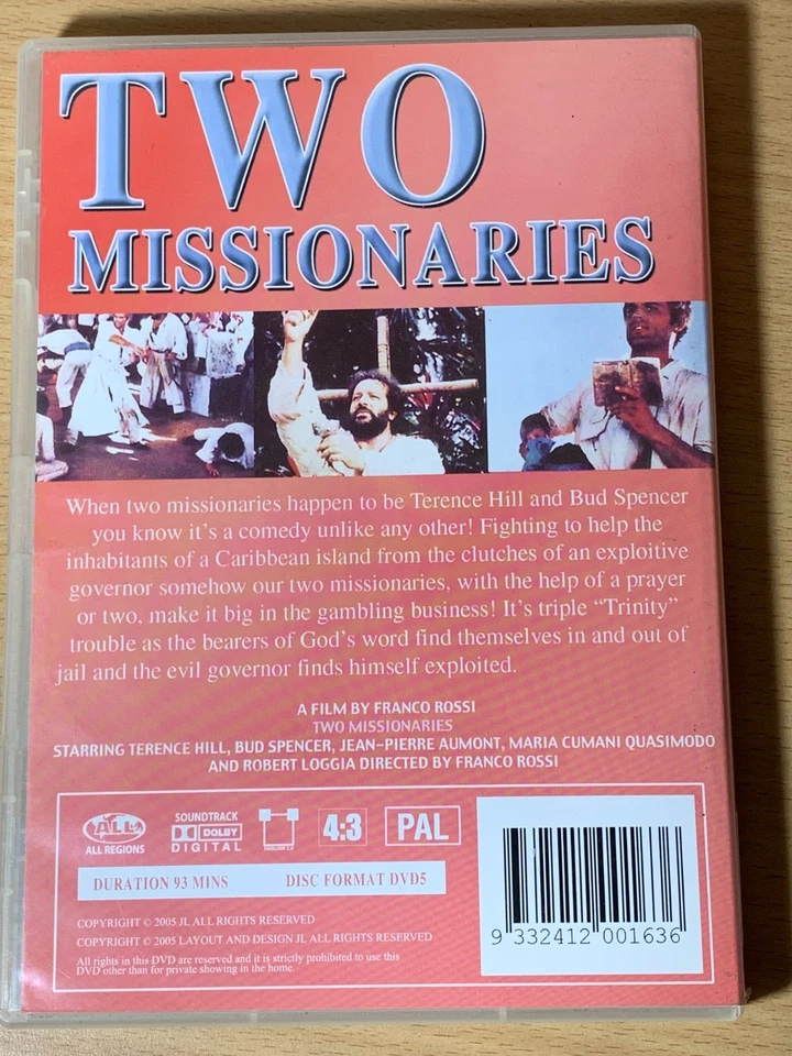 Two Missionaries AKA Turn The Other Cheek Terence Hill Bud Spencer (DVD 1974) R4 - image 3 of 3