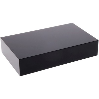 Plymor Black Polished Acrylic Rectangular Display Block, 1'' H x 3'' W x 5'' D