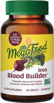 MegaFood Eisen Blut Aufbau Gvo Freie 60 Tabletten Erwachsene Ergänzung