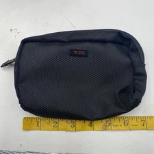 TUMI For Delta Air Lines Black Fabric Toiletry Makeup Amenity Travel Kit Bag