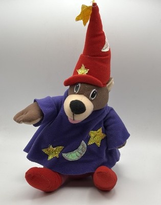 Acme Wizard Sorcerer Bear Plush 17'' Purple Robe Red Hat Vintage 1991 Stuffed Toy