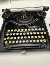 Corona Portable Typewriter Black with Case thumbnail