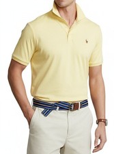 Polo Ralph Lauren Men's Classic Fit Short Sleeve Yellow Polo Shirt, Size L