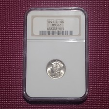 1941-D MERCURY DIME NGC MS67 198026