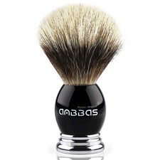 Anbbas Silvertip Badger Shaving Brush,Black Resin Alloy Handle for Men Wet ...