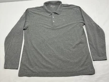 Men's Coolibar Long Sleeve Golf Polo Rugby Size Men’s XL UPF50+ Heather Gray