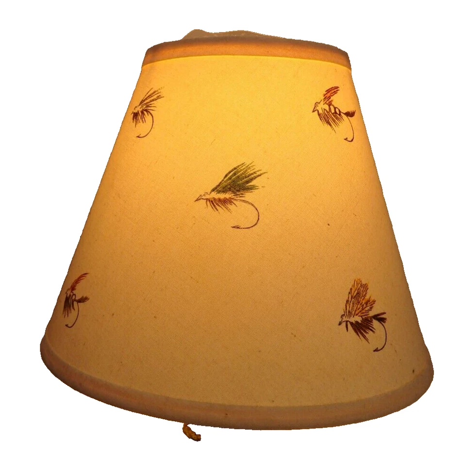 Винтажная настольная лампа для рыбалки 15 дюймов деревенский природный декор - БЫВШАЯ В УПОТРЕБЛЕНИИ/ПРОТЕСТИРОВАННАЯ - Изображение 4 из 4