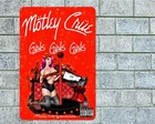 Motley Crue Girls Girls Sign Aluminum Metal 8"x12" Garage Man Cave Classic Rock