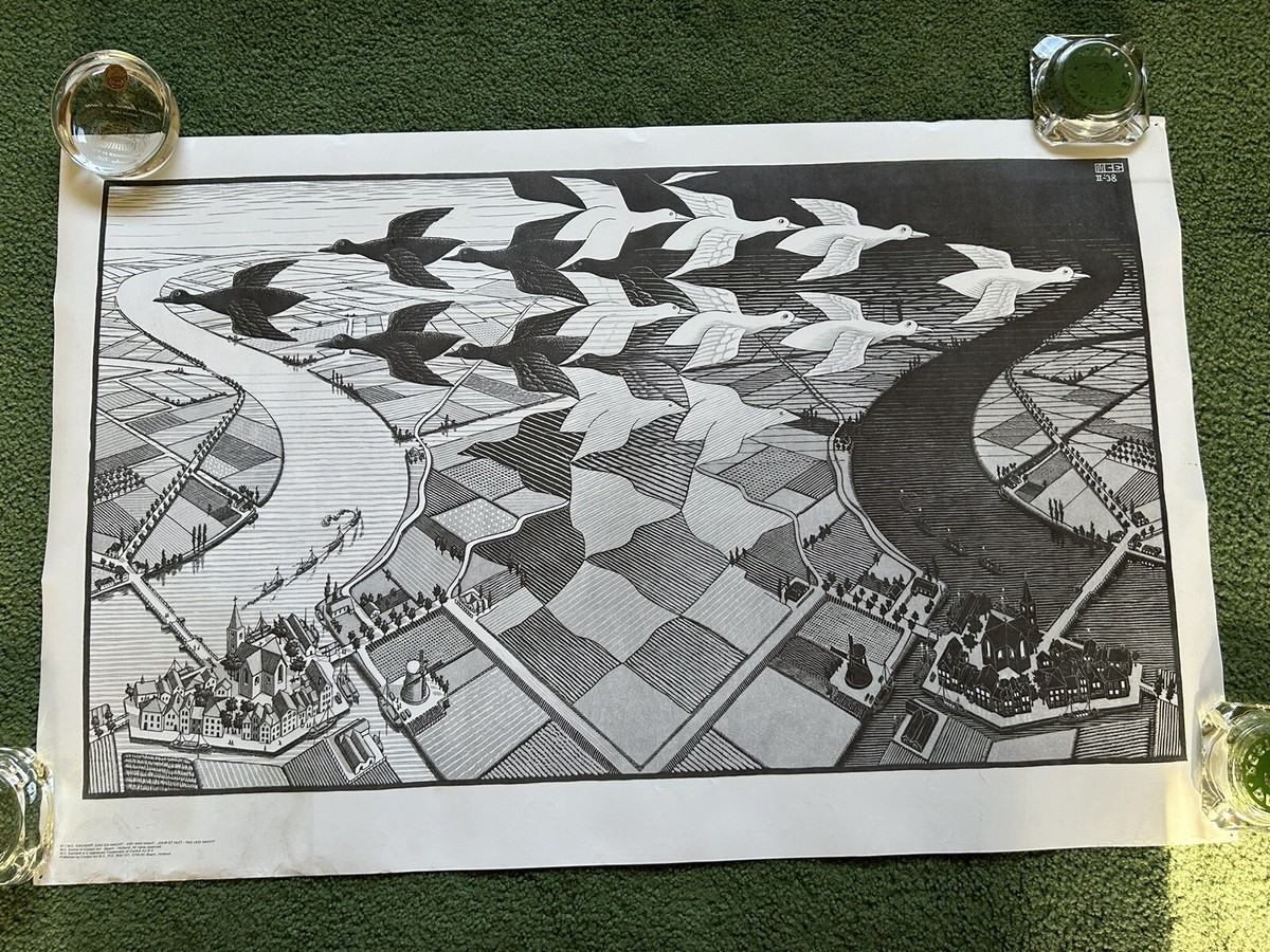 M.C. Escher mcエッシャー　Day&Night 昼と夜 Day and Night (M. C. Escher) - Wikipedia