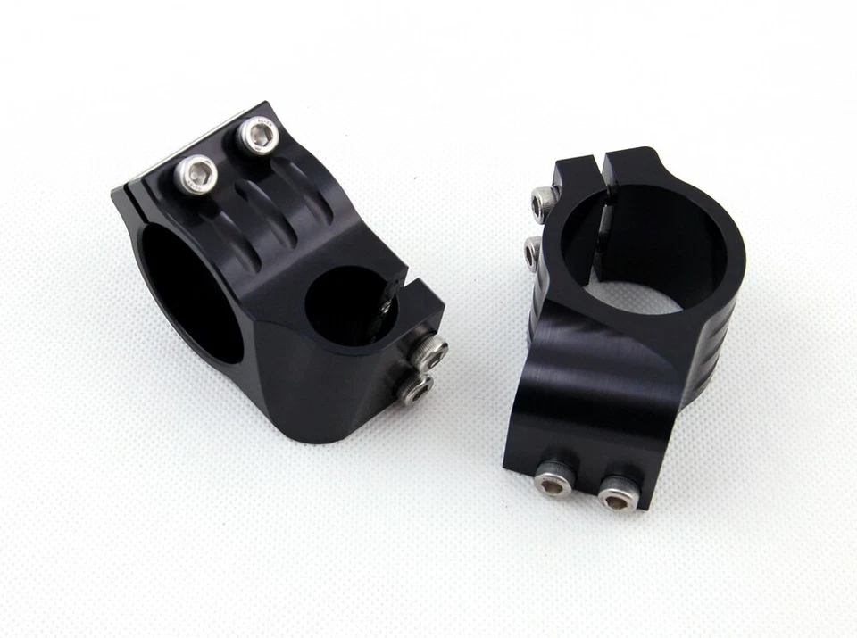 45MM Handle Bar Clip On Fits Honda CBR600RR 03-04 CBR900RR Suzuki GSXR600 Black Foto 3 de 3