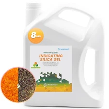 8lbs Indicating Silica Gel Desiccant, Orange to Dark Green, Moisture Absorbers
