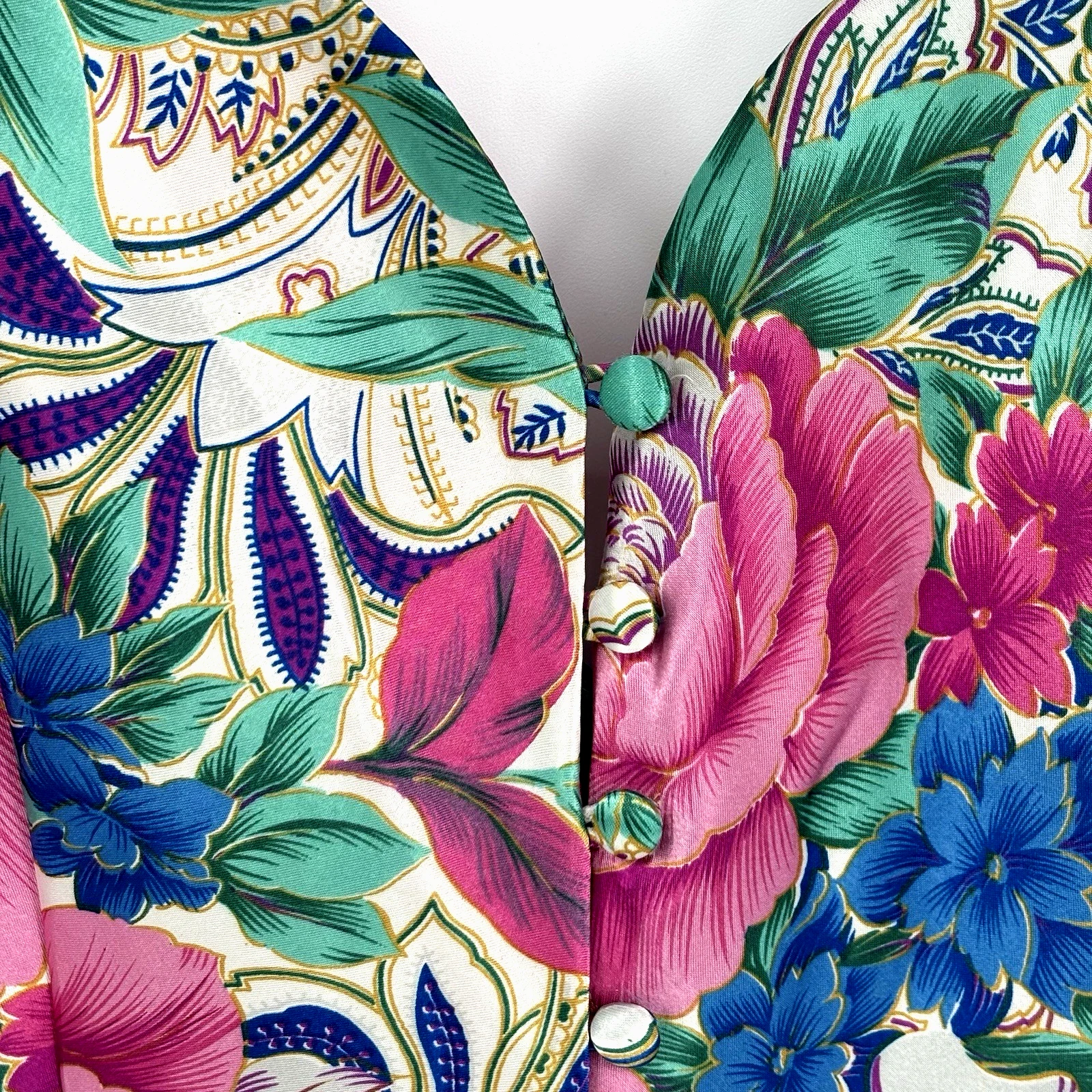 UNDERCOVER Victoria’s Secret Mini Abito Slip M Etichetta Oro Spaghetti Strap Bottone Floreale Vintage