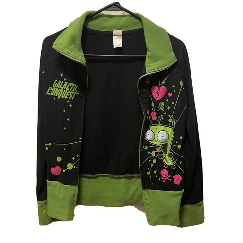 Vintage Mighty Fine Invader Zim GIR Full Zip Hoodie N… Gem