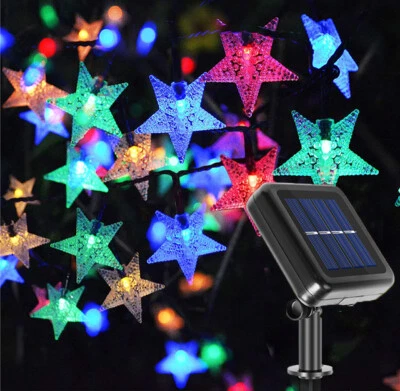 ⭐Solar Powered Star 11M Fairy String Lights Waterproof Xmas Garden Outdoor Decor