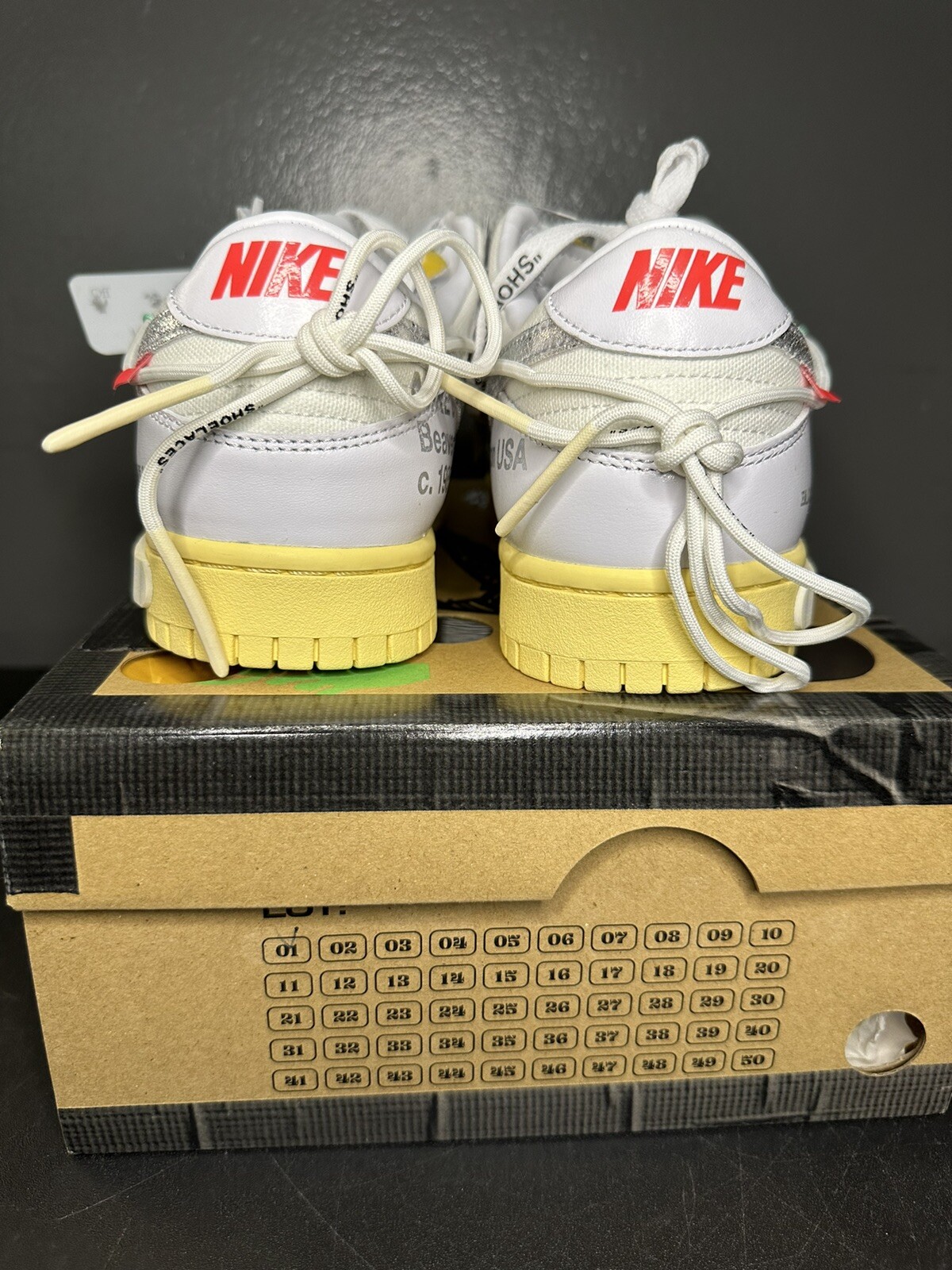 OFF WHITE X NIKE Nike Dunk Low x OFF WHITE ‘Lot 1 of 50’ Size 10.5