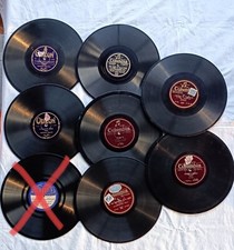 LOTTO DI 7 DISCHI IN VINILE ODEON, COLUMBIA, PER GRAMMOFONO 78 GIRI