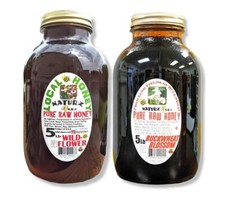 BUCKWHEAT WILDFLOWER HONEY 2-Pack 10 LBS 100 PURE RAW UNFILTERED In Glass 10LB