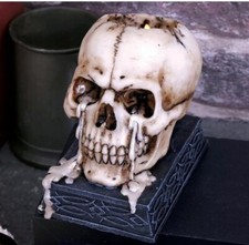  Tears of Time Crying Skull Candle Holder Dark Gothic Gift 10cm Nemesis Now 