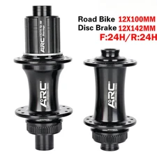 24 Holes Road Bike Hubs Central Locking 12x142 12x100MM 48 Click Front Rear Hubs