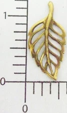 33383        6 Pc. Brass Oxidized Victorian Filigree Leaf  Jewelry Finding