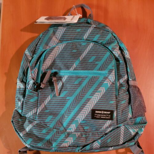 SWISSGEAR Laptop Backpack Model 2821 Green Blue Grass Urban Heather Track Print - Picture 1 of 6
