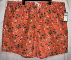 NWT Men’s Polo Ralph Lauren Orange Tropical Print Lined Swim Trunks 4XLT Tall