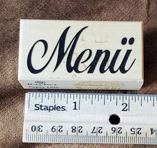 Rayher "Menu" Rubber Stamp 