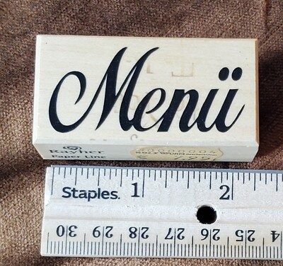 Rayher ''Menu'' Rubber Stamp 