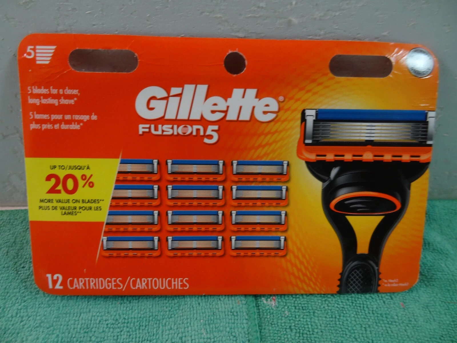 Gillette Fusion 5 Razor Blades - 12 Cartridges