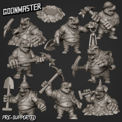 Mole man Fighter Miner Explorer Miniature | D&D DnD | 
