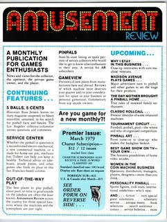 Amusement Review Flyer Original 8.5" x 11" Promo For Game Newsletter 1979