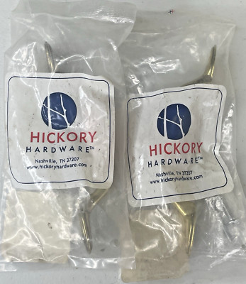 Lot 2 Hickory Hardware P749-OAK 5'' Length 3'' CTC Brass Oak Cabinet Handle Pull