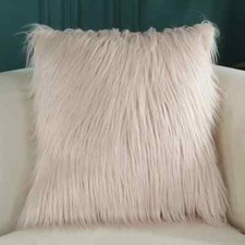 HIGH QUALITY PREMIUM LONG FUR SUPER SUPER SOFT LUXURY CUSHION COVERS 18 x 18 "