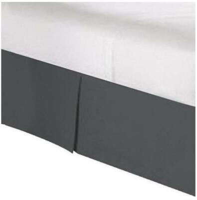 3 Side Daybed Pleated Bed Skirt Solid Gray 500 TC Cotton Twin Twin XL Full