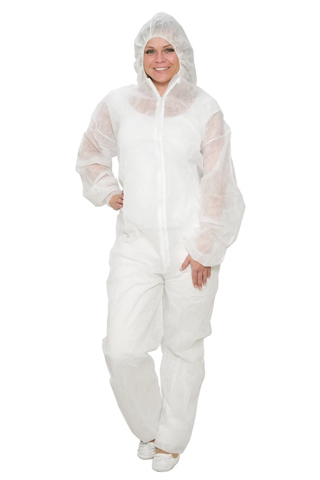 10 x PP Einwegoverall S-XXXL Maleroverall Overall Maleranzug Schutzanzug - Bild 1 von 1