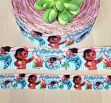 7/8 1.5 1 YD Moana Grosgrain Ribbon Disney Toddler Moana Hair Bow Ribbon