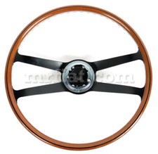 For Porsche 911 912 Mahogany Black Aluminium Frame Steering Wheel 1965-68 New