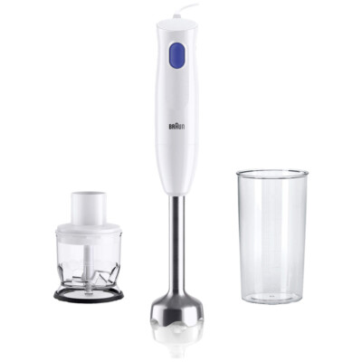Braun HB101AI-MQ10.201MWH Stabmixer 450 W BPA-frei, mit Zerkleinereraufsatz Weiß