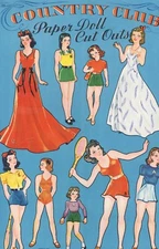 VNTG 1940s COUNTRY CLUB PAPER DOLL RARE LASER REPRODUCTON~Org SIZE UNCUT NO.1SLR