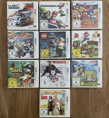 10x Nintendo 3DS Spiele | Mario Kart 7, Super Mario 3D Land, Rabbids 3D, usw.