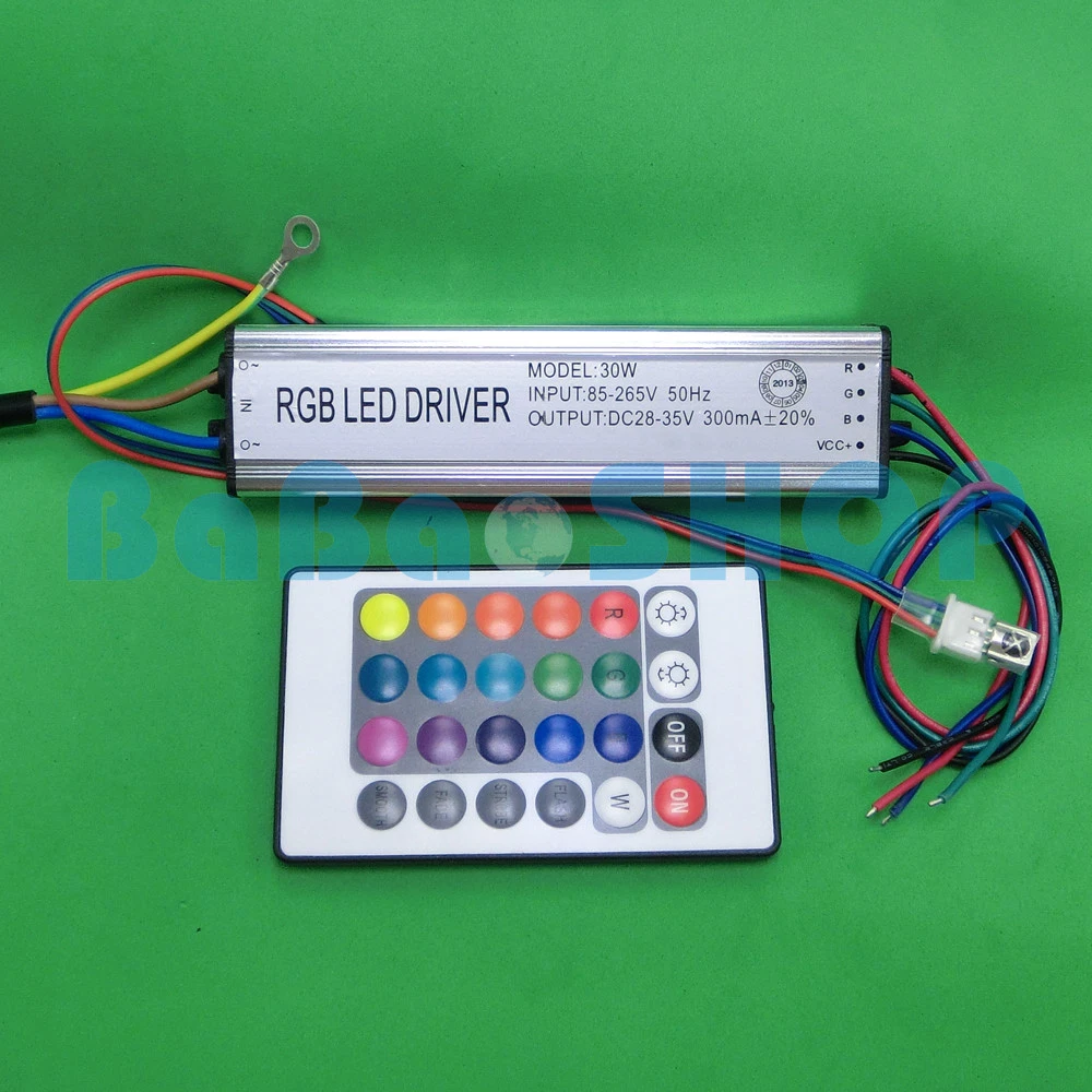 30W RGB Waterproof LED AC Driver Power Supply Lamp Light Bulb Memory Function